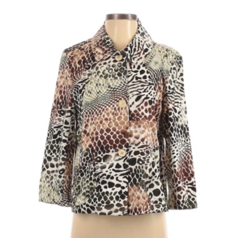 Erin London Animal Print  Jacket Small